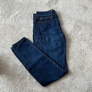 Express jeans size 0, mid rise, dark blue